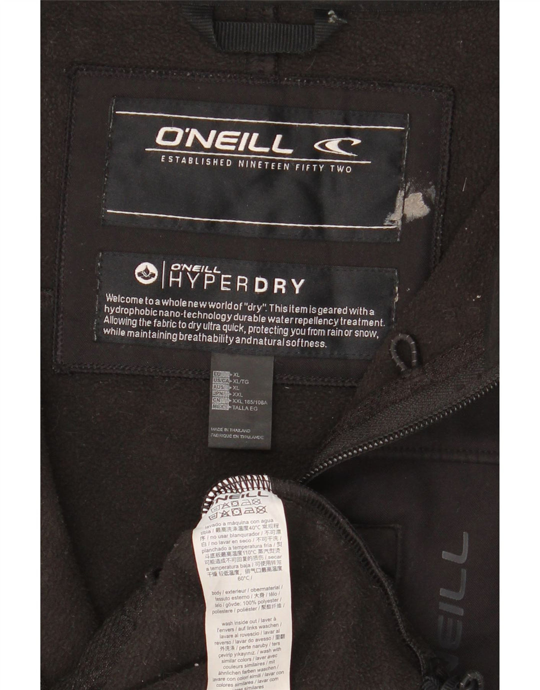 Jaqueta corta-vento masculina O'Neill UK 42 XL poliéster preto