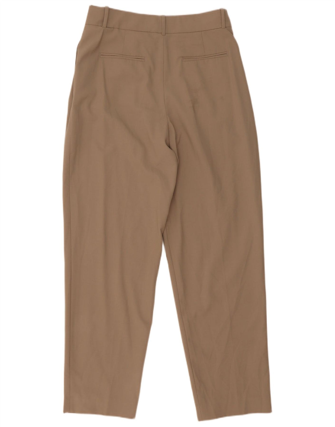 Zara Calça feminina de terno cônico médio W28 L30 poliéster bege