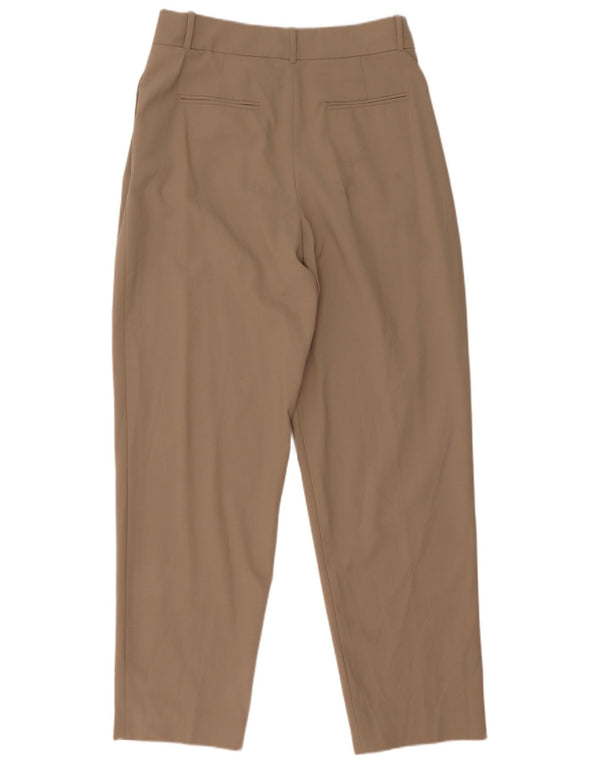 Zara Womens Tapered Suit Trousers Medium W28 L30 Beige Polyester