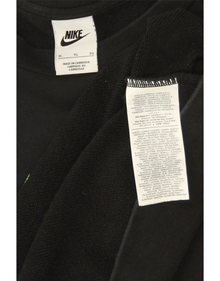 Moletom gráfico masculino Nike Jumper XL preto colorblock algodão
