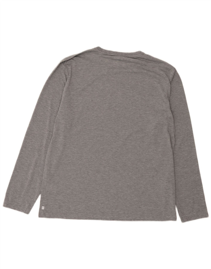 Calvin Klein Mens Top Manga Longa XL Cinza Poliéster