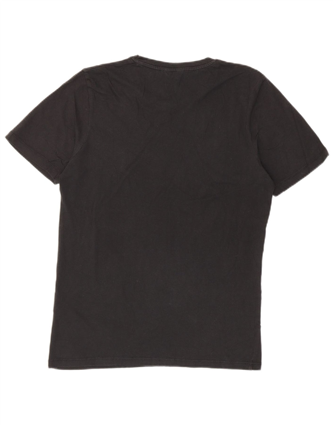 JACK & JONES Camiseta masculina gráfica Top médio algodão preto