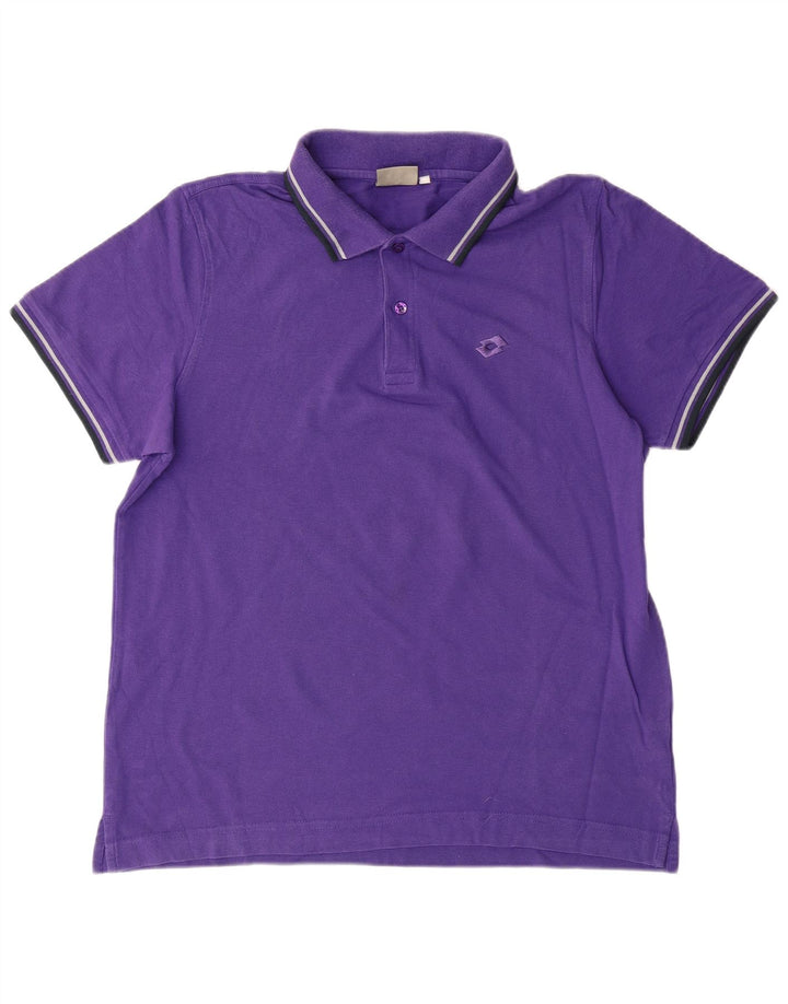 Camisa polo masculina LOTTO grande algodão roxo