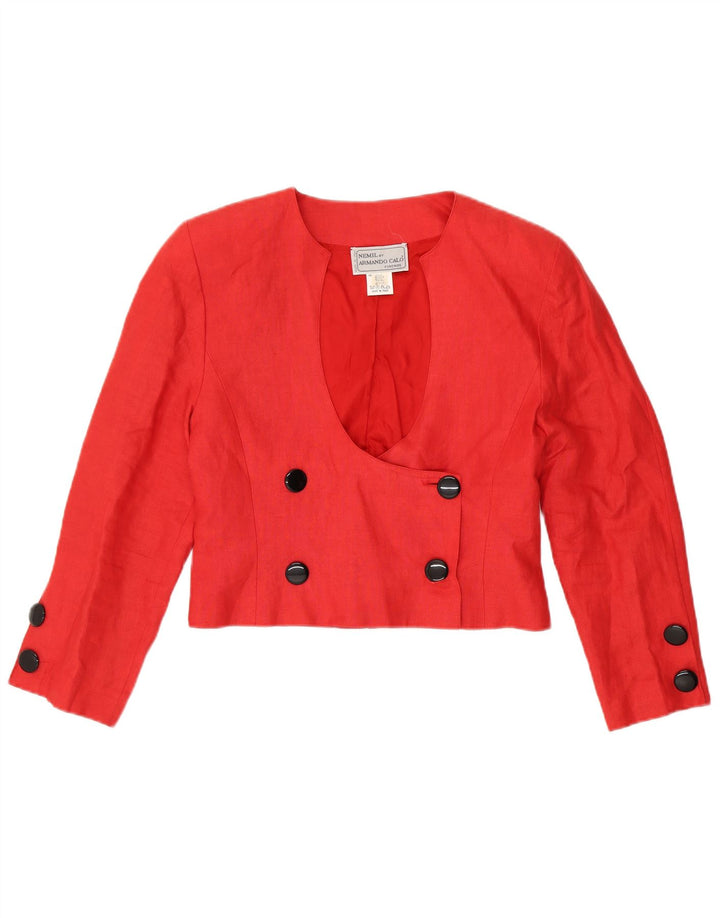 ARMANDO CALO Top Cami Feminino IT 46 Grande Linho Vermelho