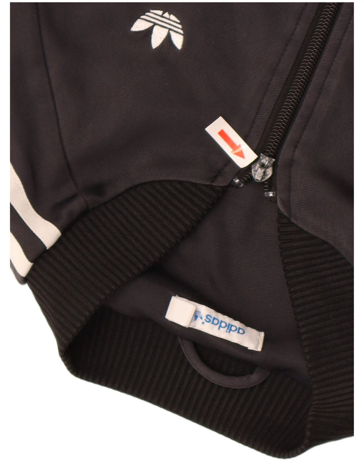 Adidas Womens Tracksuit Top Jacket EU 34 XS Preto Nylon