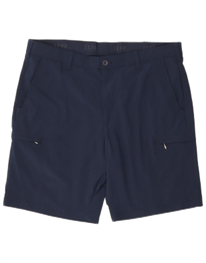 Shorts cargo masculino IZOD W38 XL poliéster azul marinho