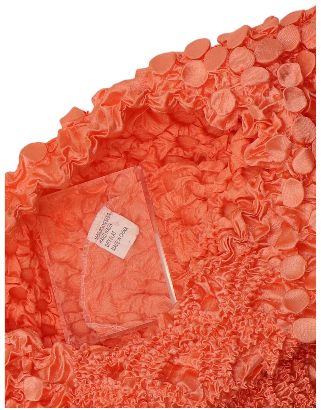 Blusa feminina vintage manga 3/4 top UK 10 poliéster vermelho pequeno