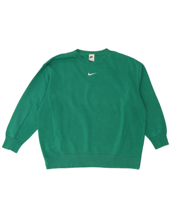 Nike masculino solto ajuste moletom jumper grande verde