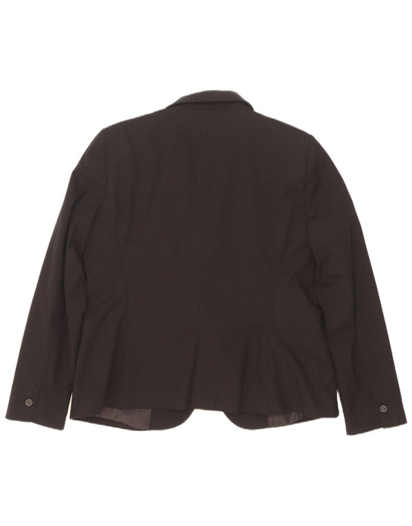 Jaqueta blazer feminina Zara com 1 botão EU 44 XL preto poliéster