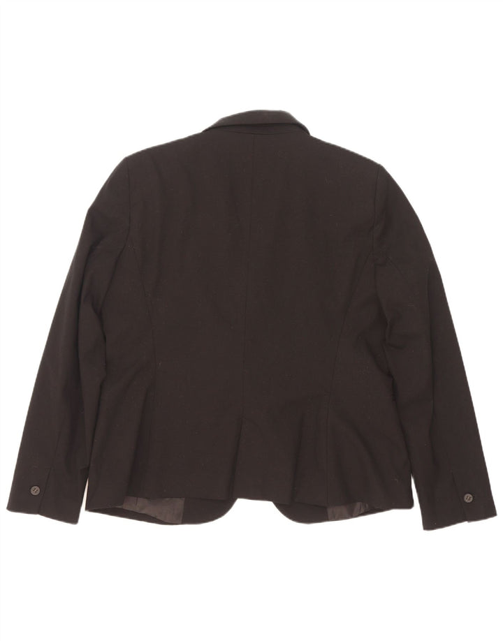 Jaqueta blazer feminina Zara com 1 botão EU 44 XL preto poliéster