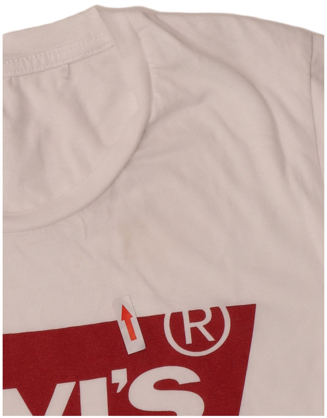 Camiseta feminina gráfica Levi's UK 10 pequena branca