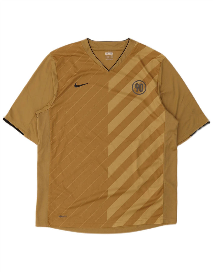 Camiseta masculina Nike Top UK 39/41 poliéster listrado marrom médio