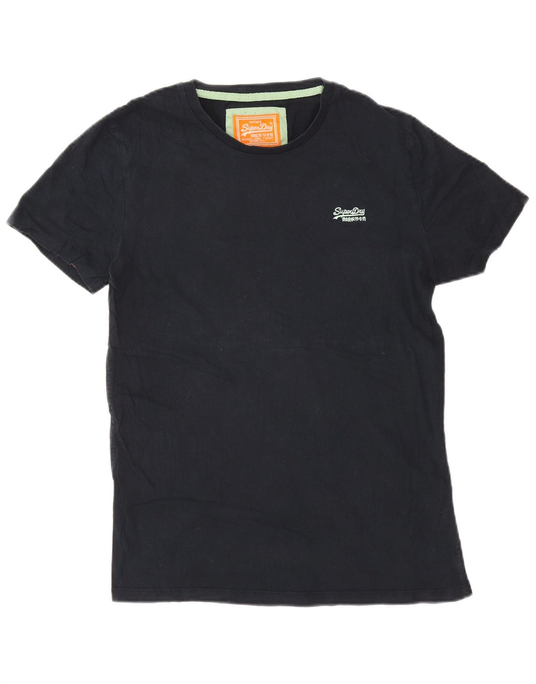 Camiseta masculina Superdry Top médio algodão azul marinho