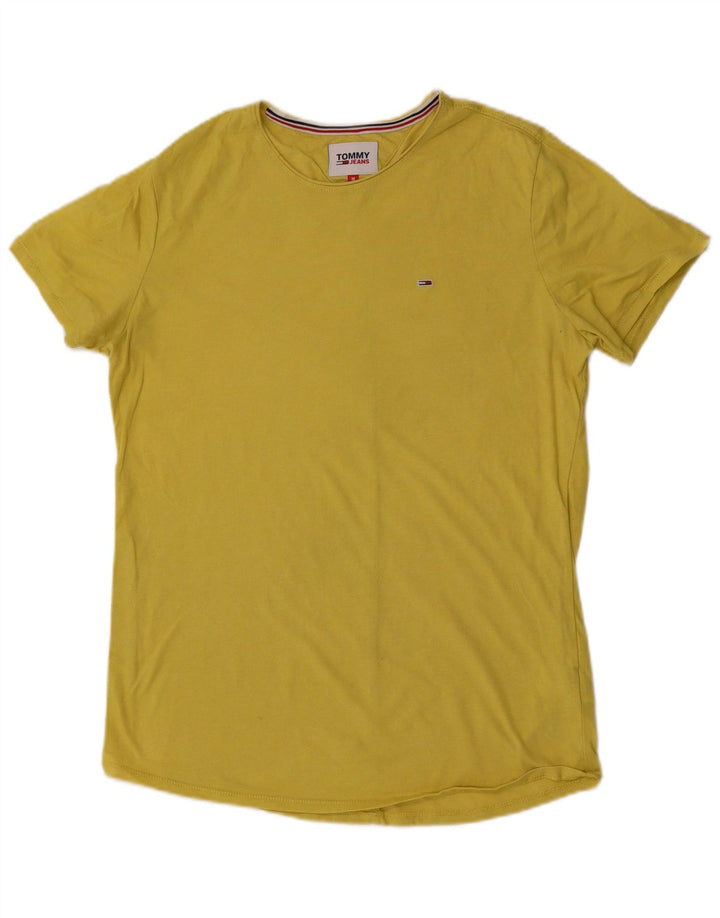 Camiseta masculina Tommy Hilfiger Top médio algodão amarelo