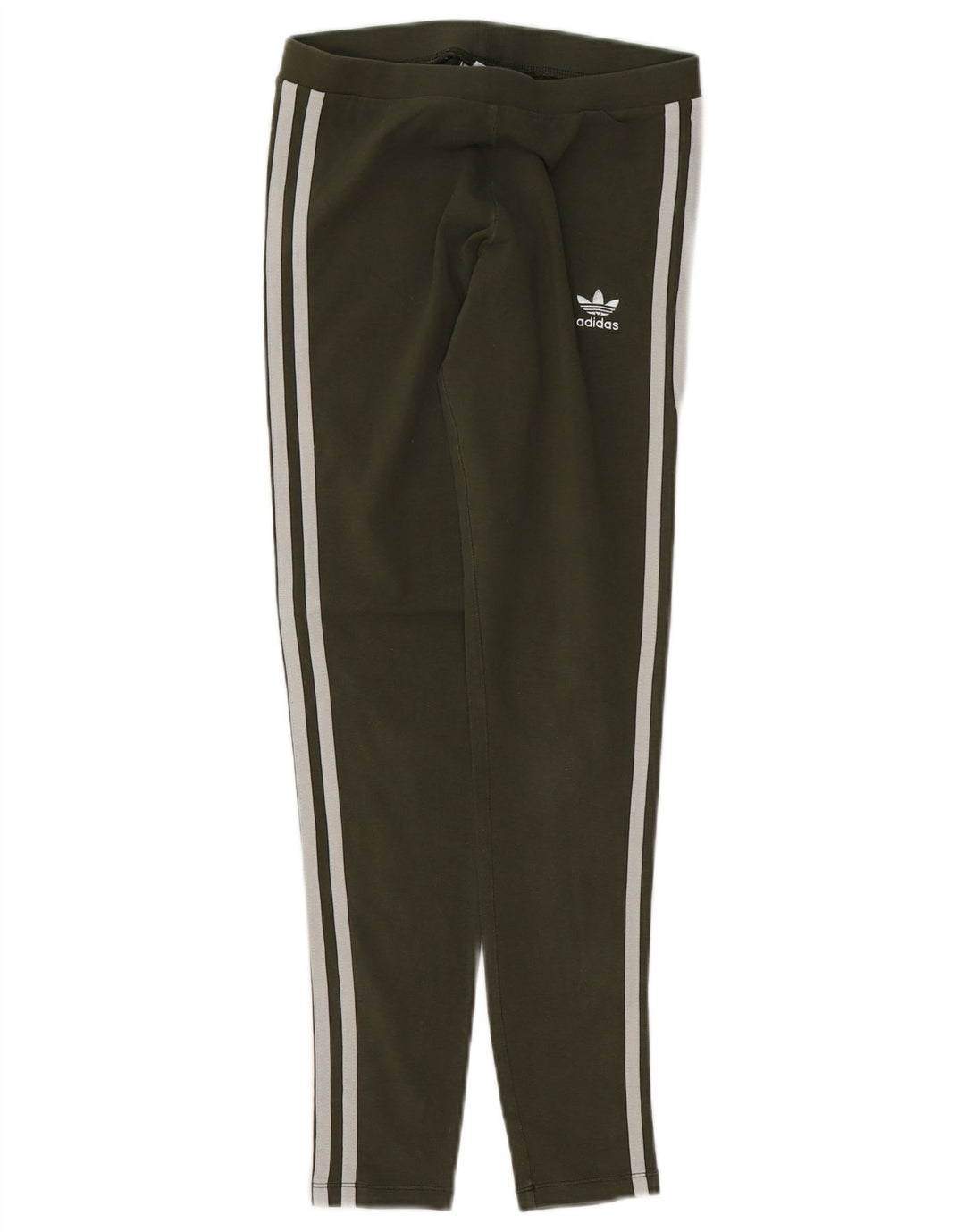 Leggings Adidas Femininas UK 8 Pequenas Cáqui Algodão