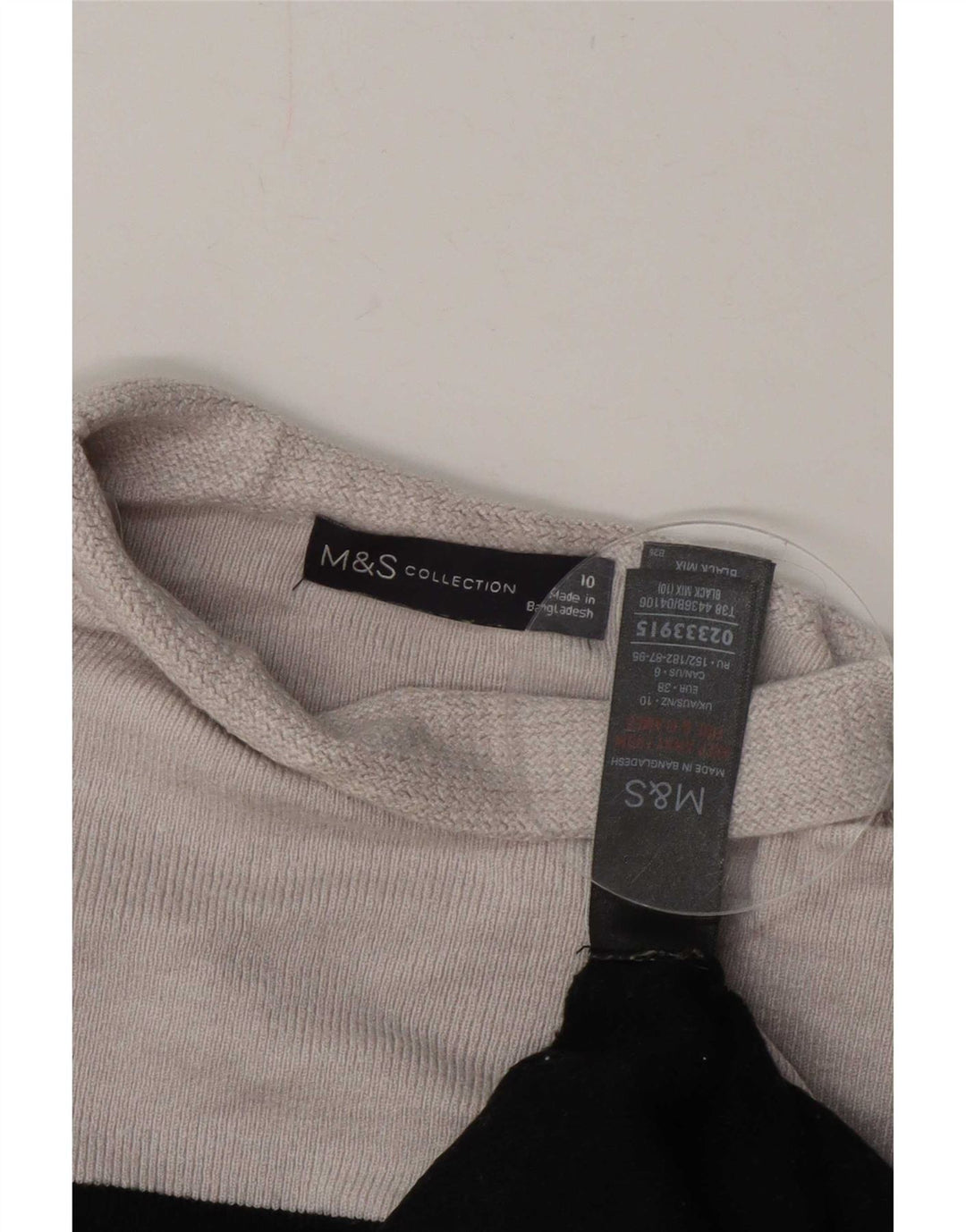 Suéter feminino com gola tartaruga da Marks & Spencer Reino Unido 10 pequeno preto
