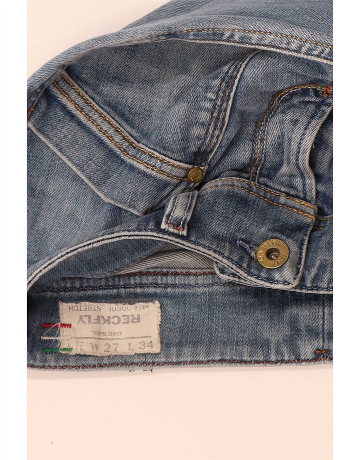Diesel Feminino Reckfly Straight Jeans W27 L32 Azul Algodão