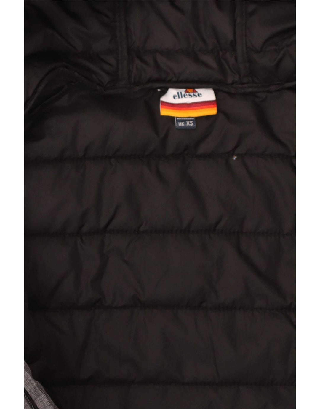 Jaqueta masculina acolchoada com capuz Ellesse UK 34 XS cinza nylon