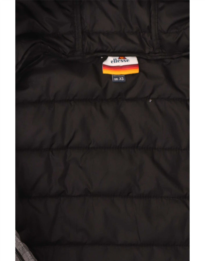 Jaqueta masculina acolchoada com capuz Ellesse UK 34 XS cinza nylon
