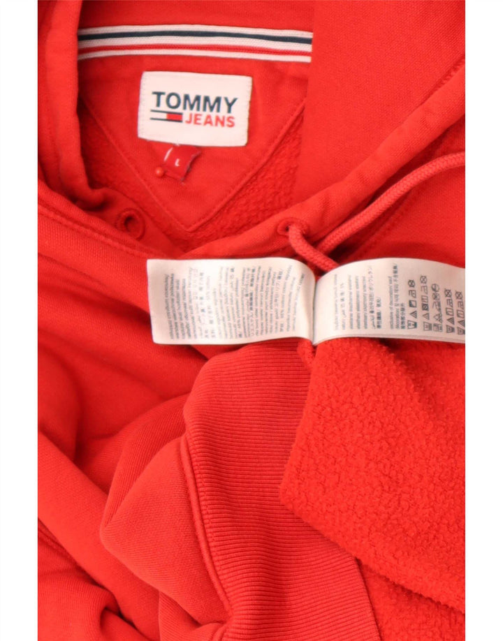 Tommy Hilfiger moletom com capuz masculino grande algodão vermelho