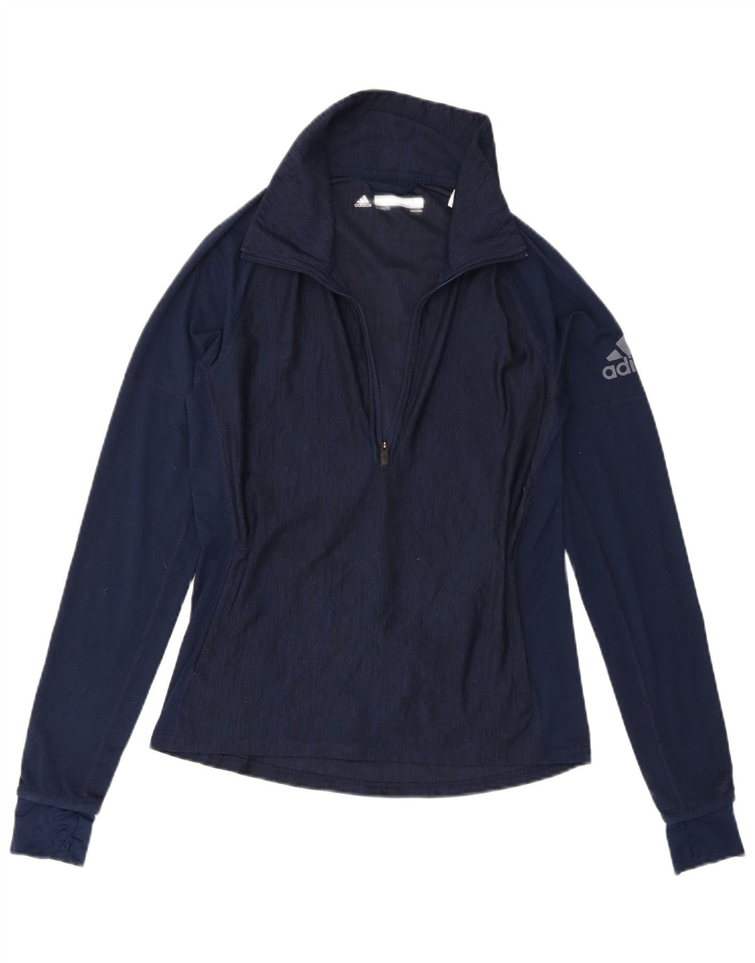 Adidas feminino gráfico pulôver treino top reino unido 8/10 pequeno azul marinho
