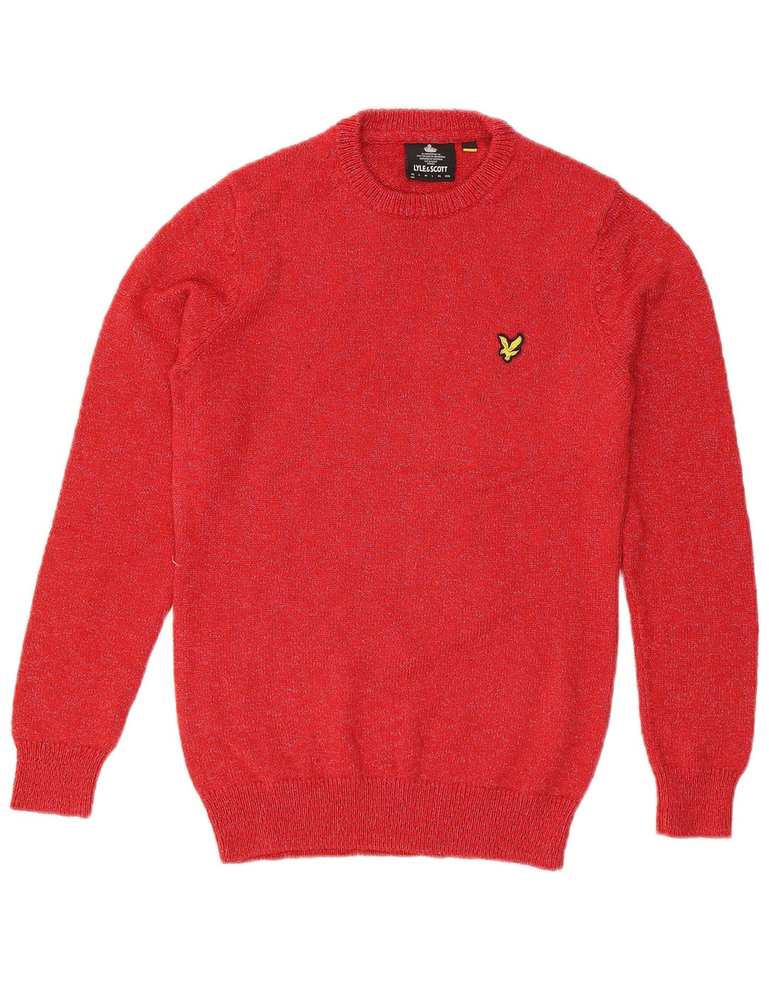 Suéter masculino LYLE & SCOTT com gola redonda XS de algodão vermelho