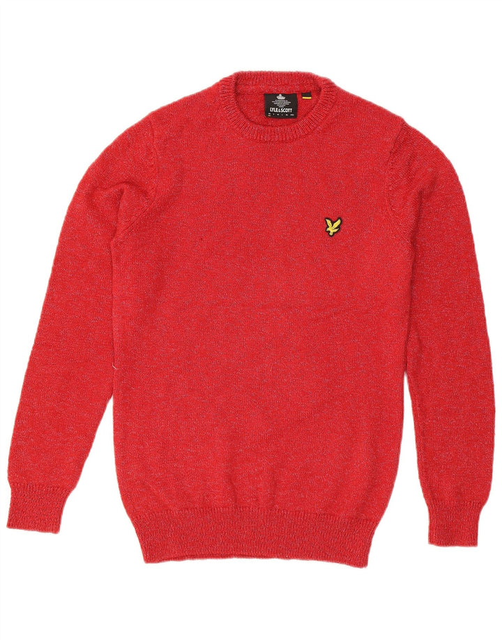 Suéter masculino LYLE & SCOTT com gola redonda XS de algodão vermelho
