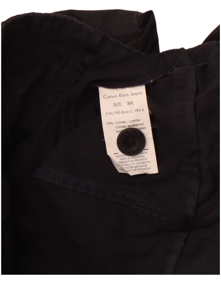 Jaqueta militar feminina CALVIN KLEIN JEANS Reino Unido 20 2XL algodão azul marinho