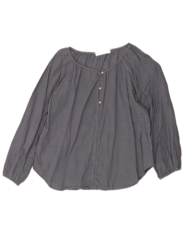 Blusa camisa feminina ZARA 9-10 anos linho cinza