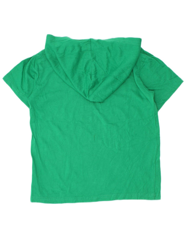 Camiseta estampada com capuz para meninos Champion 6-7 anos algodão verde