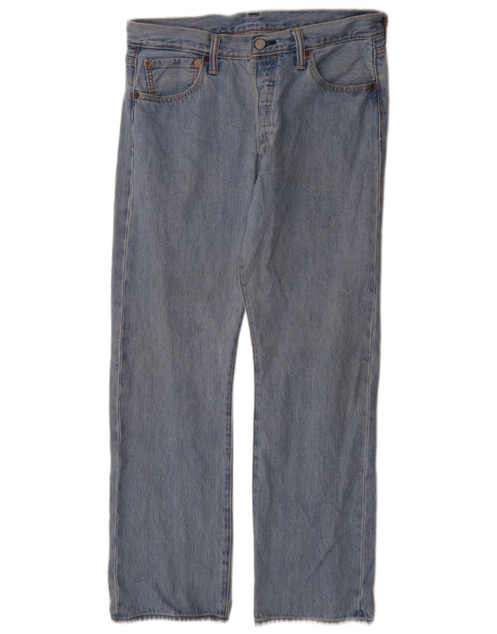 Calça jeans reta masculina Levi's W34 L30 azul algodão