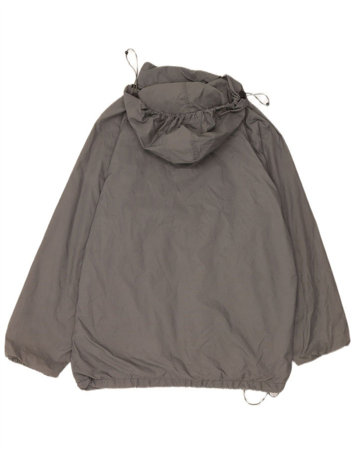 Jaqueta de chuva masculina Champion com capuz grande tamanho UK 38 cinza médio