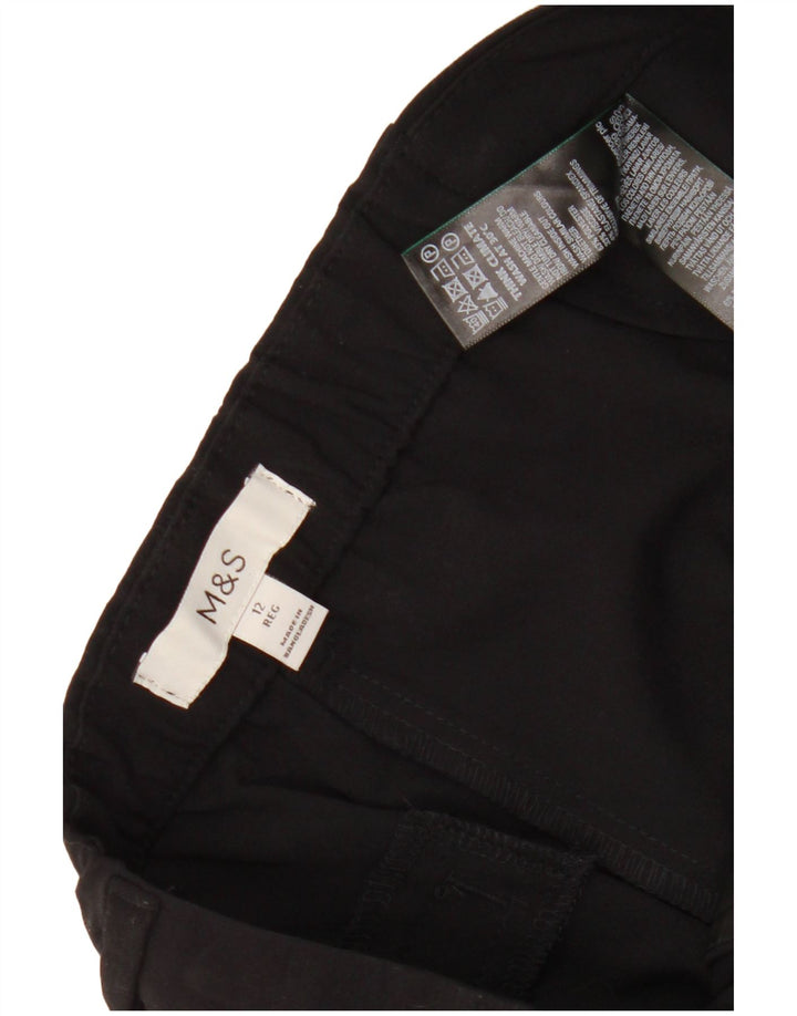 Calça Chino Feminina Marks & Spencer Slim UK 12 Médio W30 L29 Preta