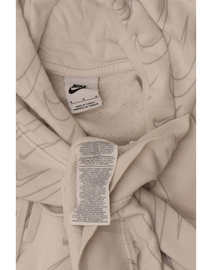 Nike masculino gráfico moletom com capuz jumper médio off white algodão