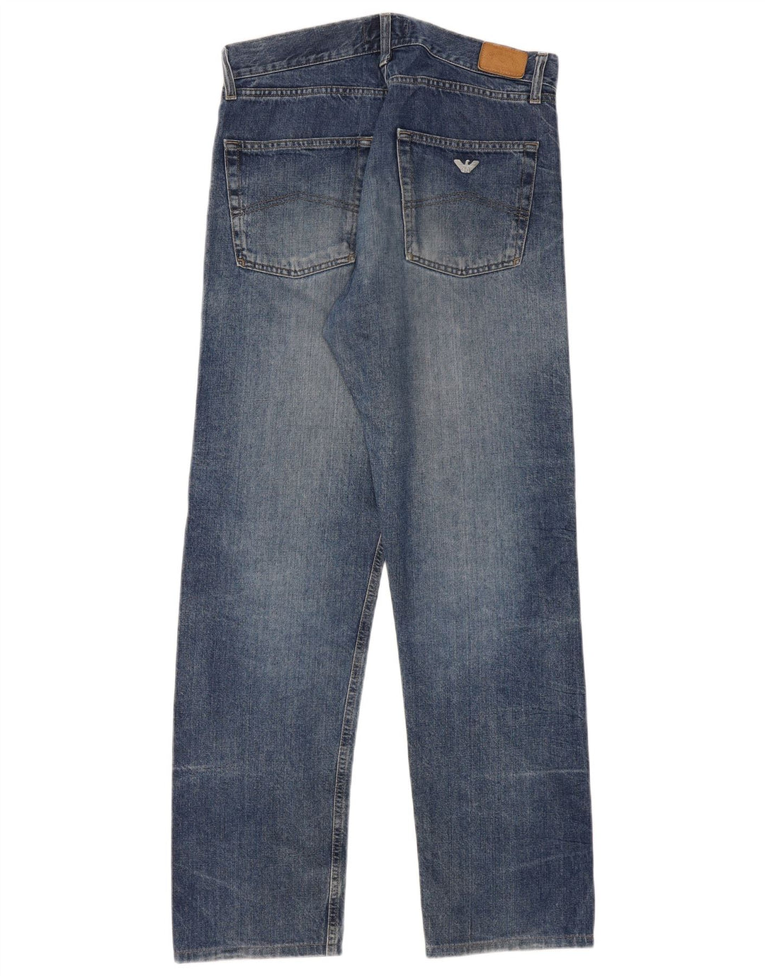 Armani Calça jeans reta masculina W34 L31 azul marinho
