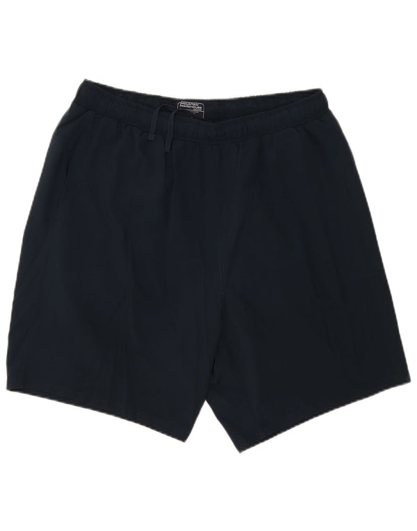 Shorts esportivos femininos do armazém da montanha poliéster azul marinho grande Reino Unido 14