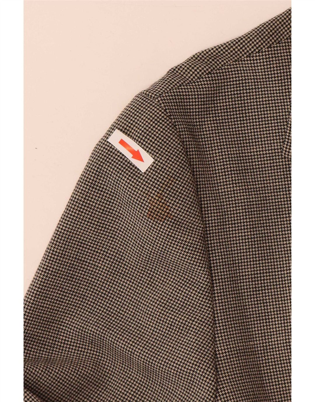 Jaqueta blazer feminina Zara com 4 botões EU 42 grande cinza houndstooth poliéster
