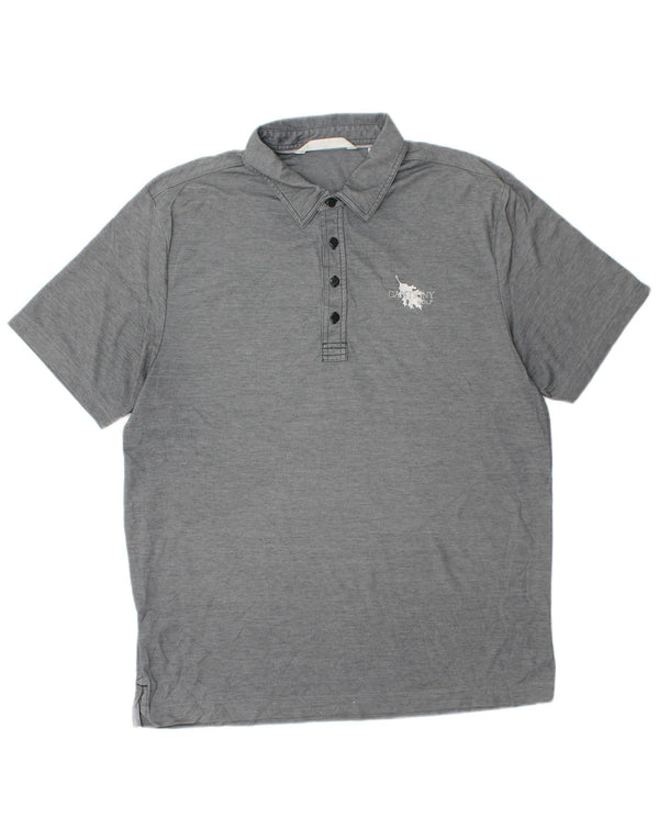 Camisa polo masculina TRAVIS MATHEW grande algodão cinza