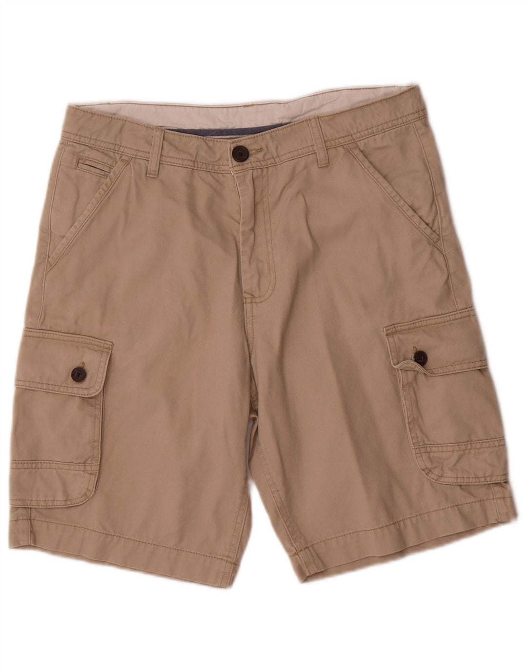 Crew Clothing Mens Cargo Shorts W32 Algodão Bege Médio