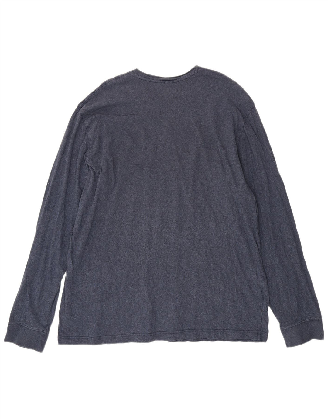 Eddie Bauer Top masculino alto manga comprida XL azul marinho algodão