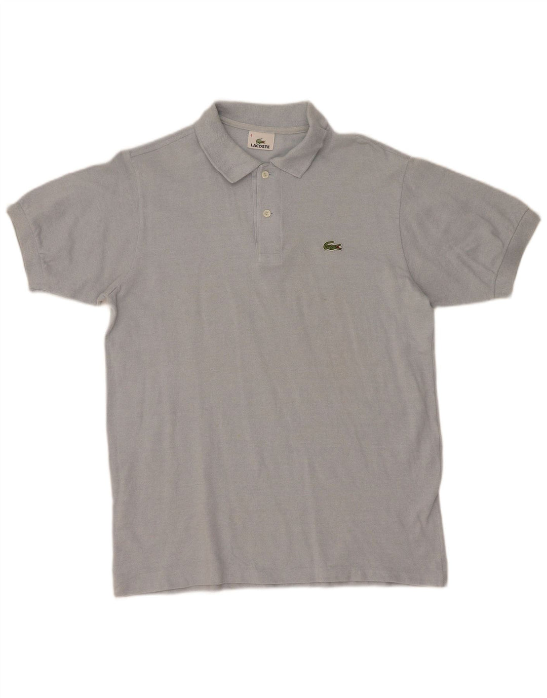 Camisa polo masculina Lacoste tamanho 4 algodão azul médio