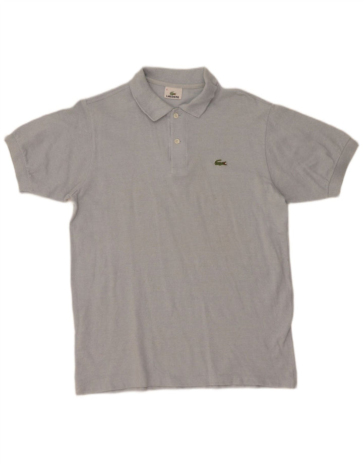 Camisa polo masculina Lacoste tamanho 4 algodão azul médio