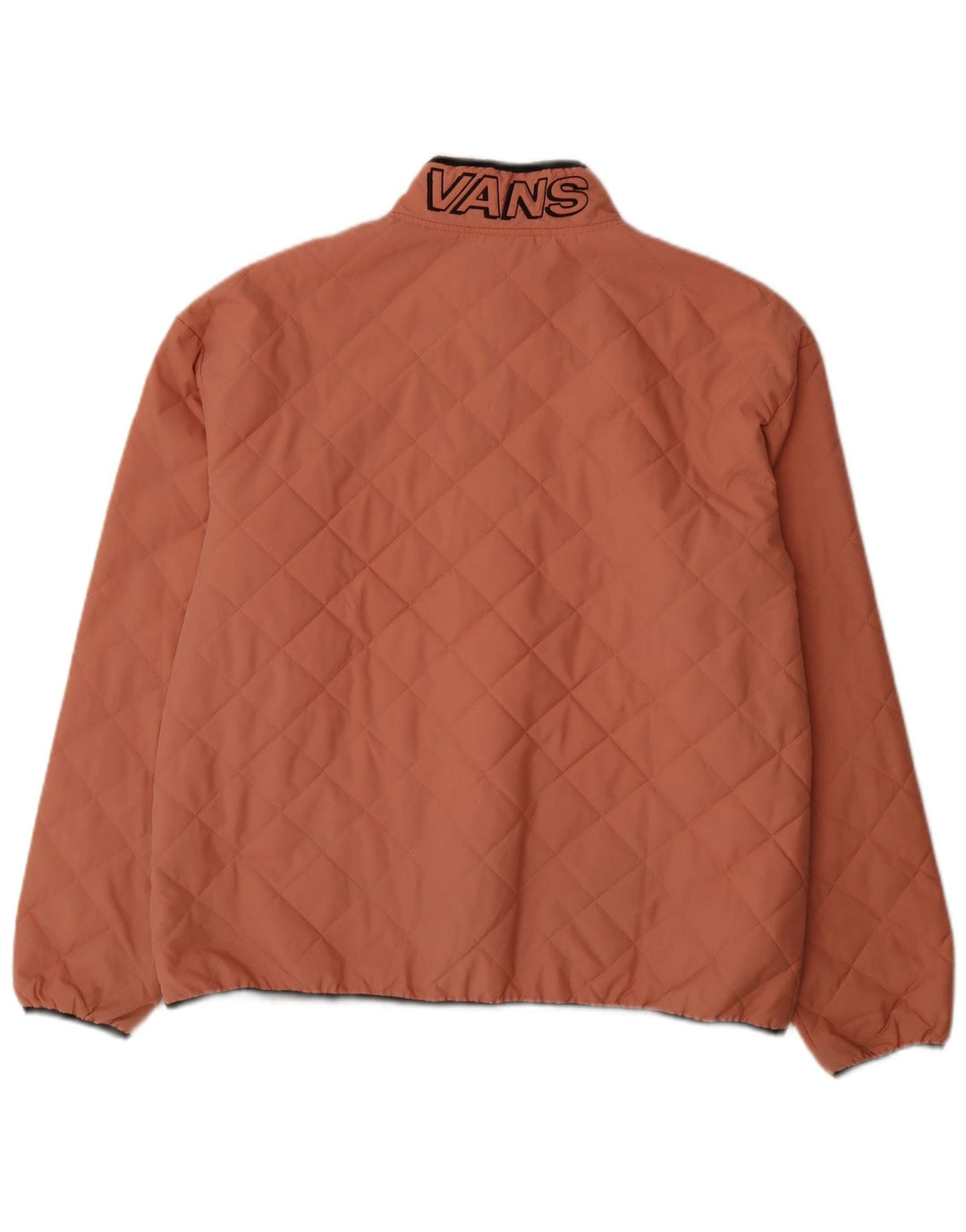 Pulôver feminino Vans acolchoado jaqueta UK 42 XL rosa poliéster