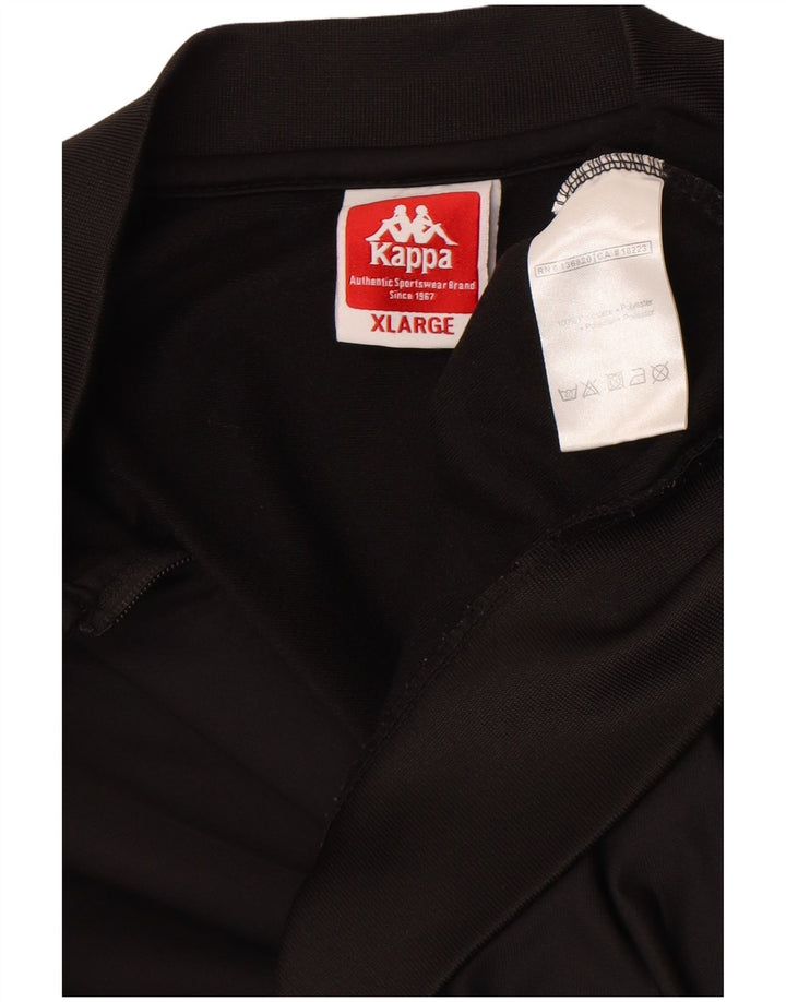 Kappa Mens Graphic Tracksuit Top Jaqueta XL Preto Poliéster