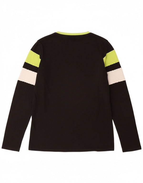 Top gráfico GUESS Boys manga comprida 15-16 anos algodão listrado preto