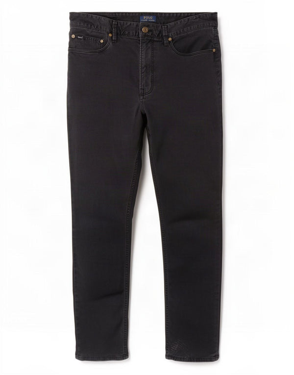 Polo Ralph Lauren Mens Calça Casual Slim W34 L34 Azul Marinho Algodão