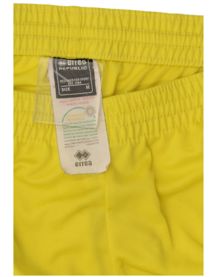 Errea Mens Graphic Sport Shorts Médio Poliéster Amarelo