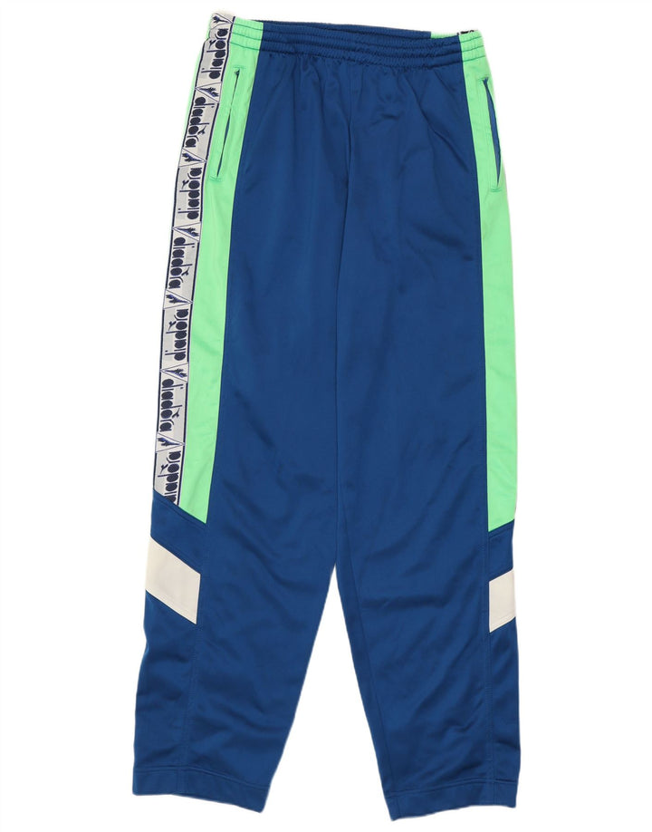 Diadora Mens Graphic Full Tracksuit UK 40 Medium Blue Colourblock Poliéster
