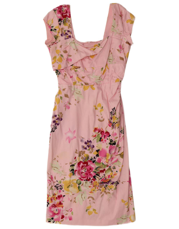 THE PRETTY DRESS COMPANY Vestido bainha feminino UK 14 grande rosa floral