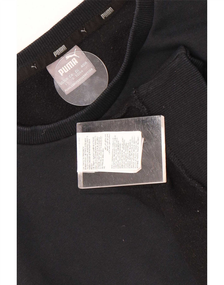 Puma moletom masculino jumper grande algodão preto